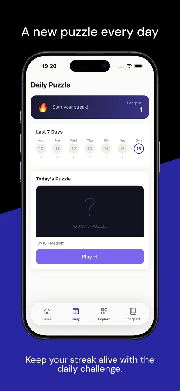 A new puzzle every day — keep your streak alive